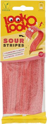 BOMBONE LOOK SOUR STRIPES STRAWBERRY 90gr