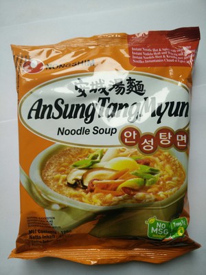 INSTANT NUDLE SA MEŠAVINOM ZAČINA LJUTE AN SUNG TANG MYUN 125G NONGSHIM