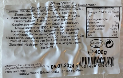 KOBASICA BERNER RADATZ 400 g