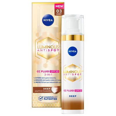 Nivea Lumi. CC fluid SPF30 deep 40ml