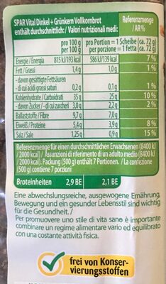 KRUH TRAJNI DINKEL VITAL 500 g