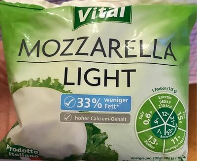 MOZZARELLA LIGHT VITAL 125 g